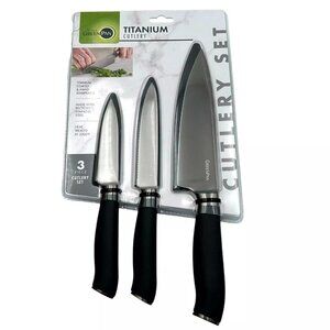 GreenPan 3pc Titanium Starter Cutlery Set Eco-Friendly‎ Heat Treated Slip-Resist